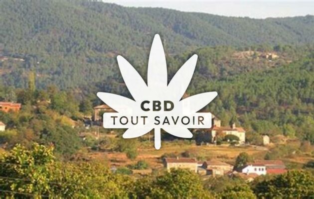 Village à Gravieres avec feuille Cannabis CBD