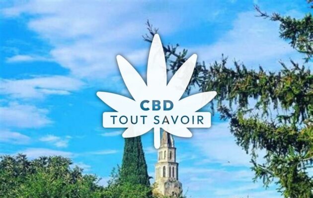 Village à Saint-Germain avec feuille Cannabis CBD