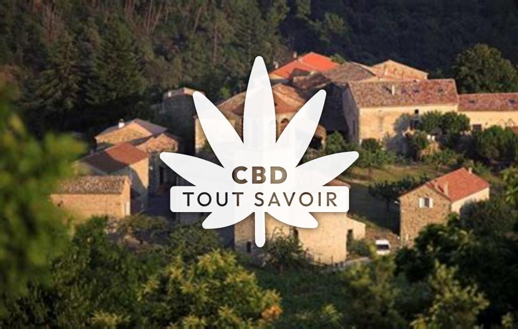 Village à Lentilleres avec feuille Cannabis CBD