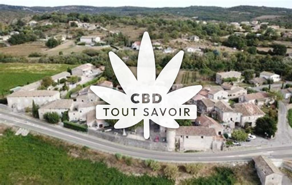 Village à Saint-Maurice-D'Ardeche avec feuille Cannabis CBD