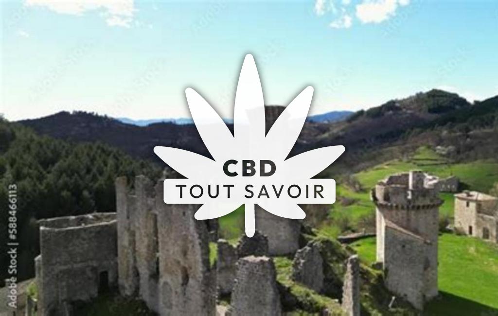 Village à Saint-Michel-de-Boulogne avec feuille Cannabis CBD