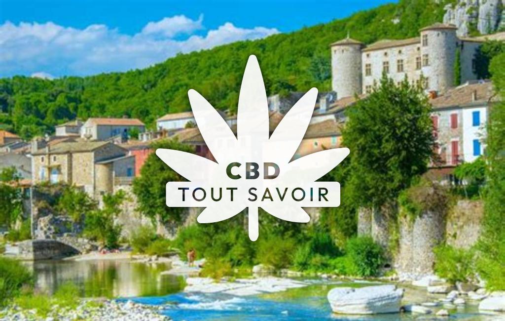 Village à Vogue avec feuille Cannabis CBD