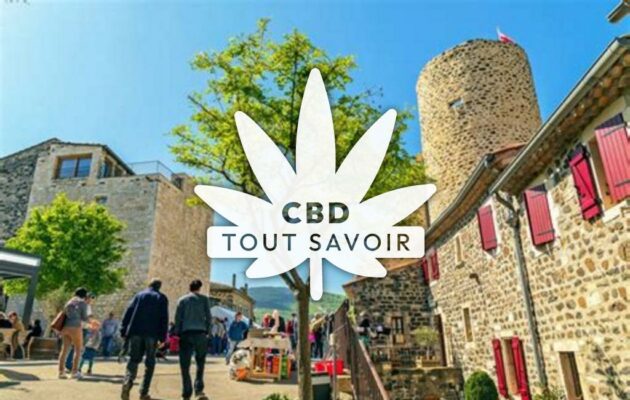 Village à Saint-Vincent-de-Barres avec feuille Cannabis CBD