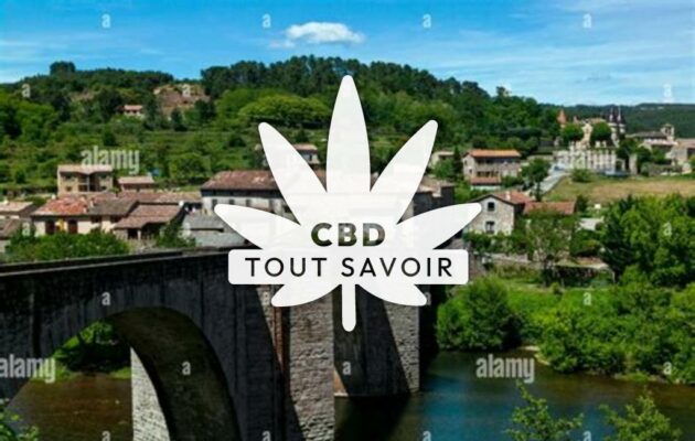 Village à Chandolas avec feuille Cannabis CBD