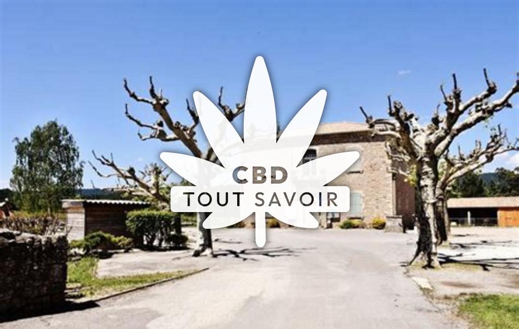 Village à Payzac avec feuille Cannabis CBD