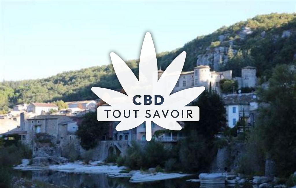 Village à Ribes avec feuille Cannabis CBD