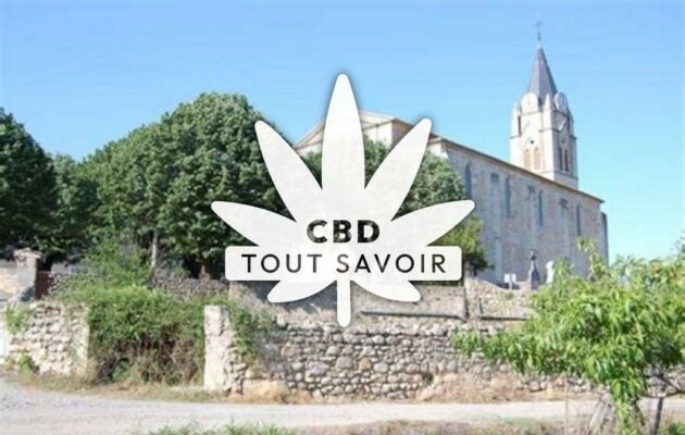 Village à Rosieres avec feuille Cannabis CBD