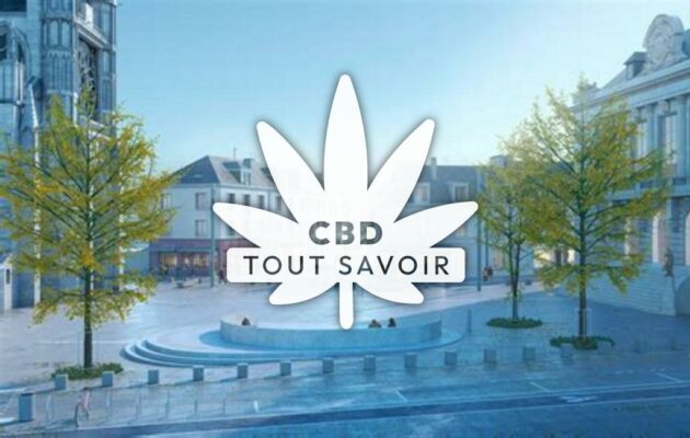 Village à Vernon avec feuille Cannabis CBD