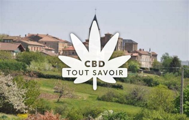 Village à Le-CreSaintet avec feuille Cannabis CBD