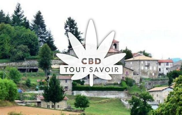 Village à Saint-Basile avec feuille Cannabis CBD