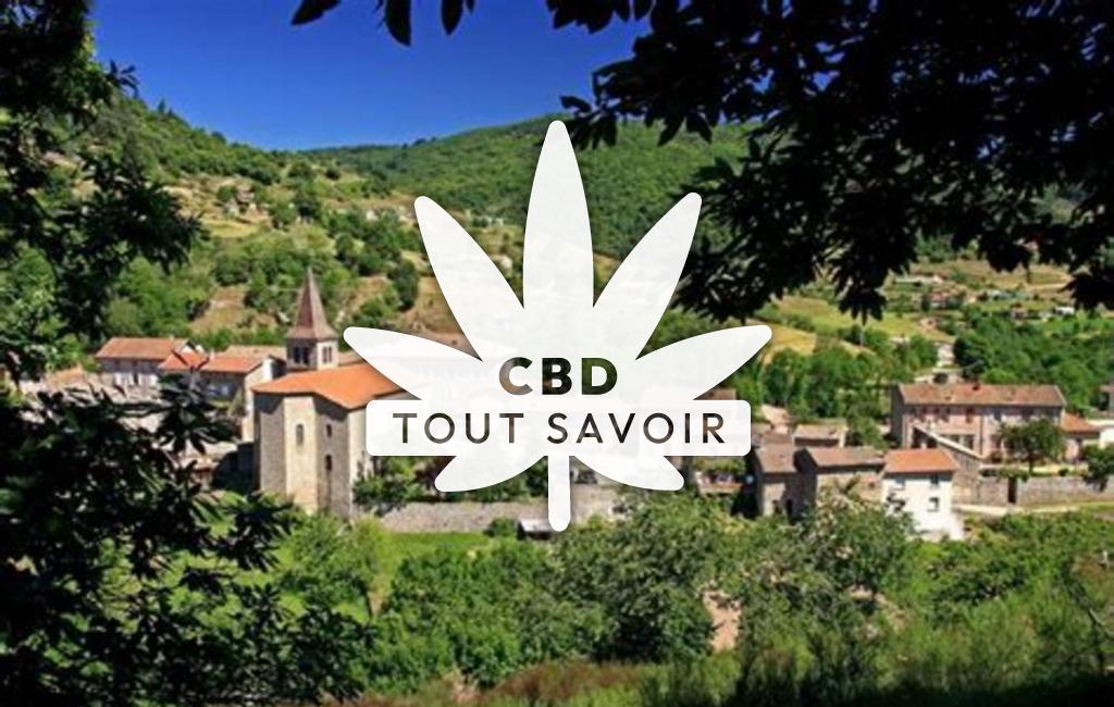 Village à Saint-Prix avec feuille Cannabis CBD