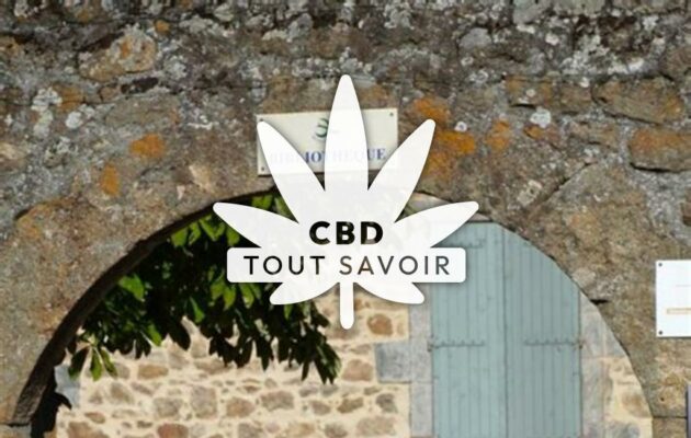 Village à Quintenas avec feuille Cannabis CBD