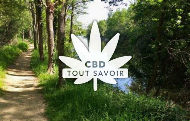 Village à Saint-Jeure-D'Ay avec feuille Cannabis CBD