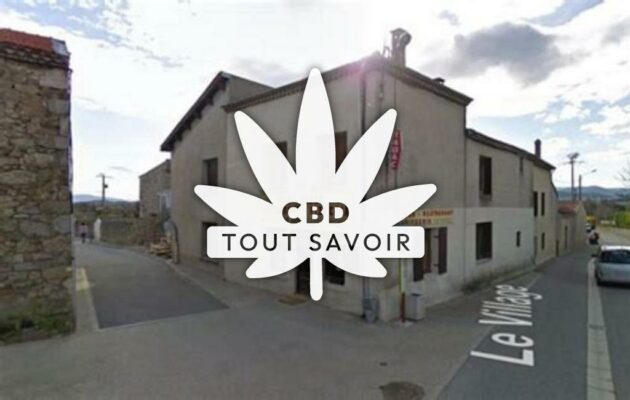 Village à Cheminas avec feuille Cannabis CBD