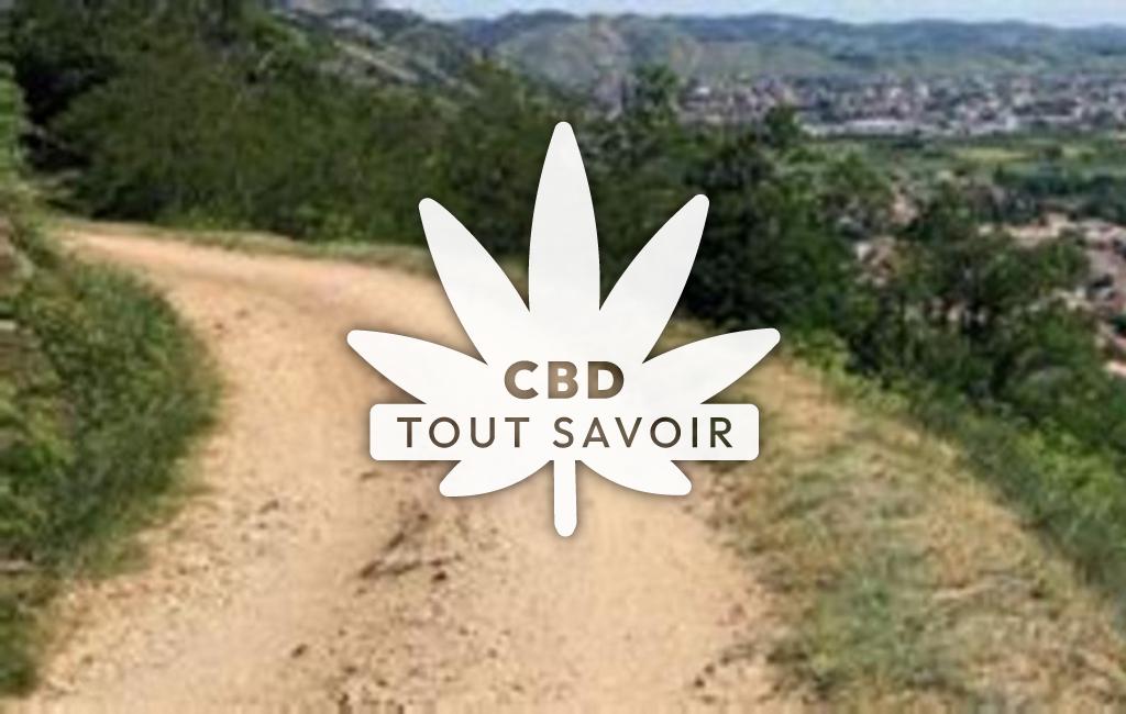 Village à Mauves avec feuille Cannabis CBD