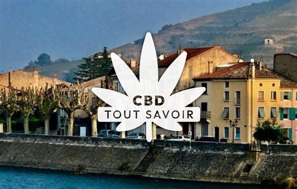 Village à Saint-Barthelemy-le-Plain avec feuille Cannabis CBD