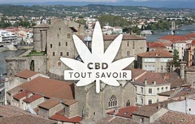 Village à Saint-Jean-de-Muzols avec feuille Cannabis CBD