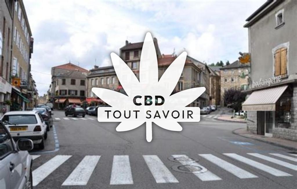 Village à Saint-Agreve avec feuille Cannabis CBD