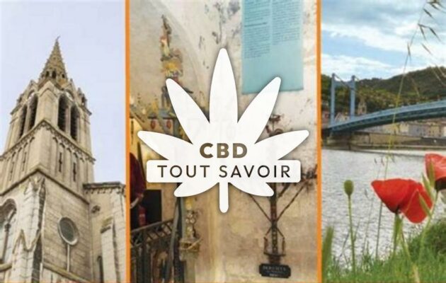 Village à Serrieres avec feuille Cannabis CBD