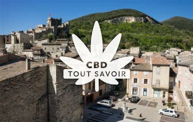 Village à Cruas avec feuille Cannabis CBD