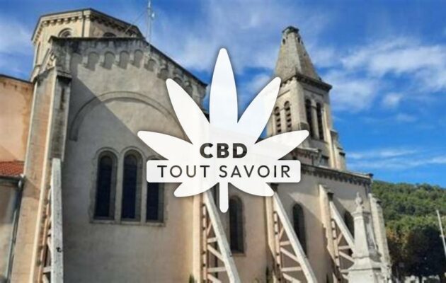 Village à Le-Teil avec feuille Cannabis CBD