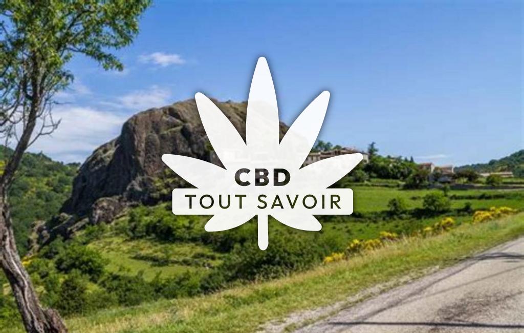 Village à Sceautres avec feuille Cannabis CBD