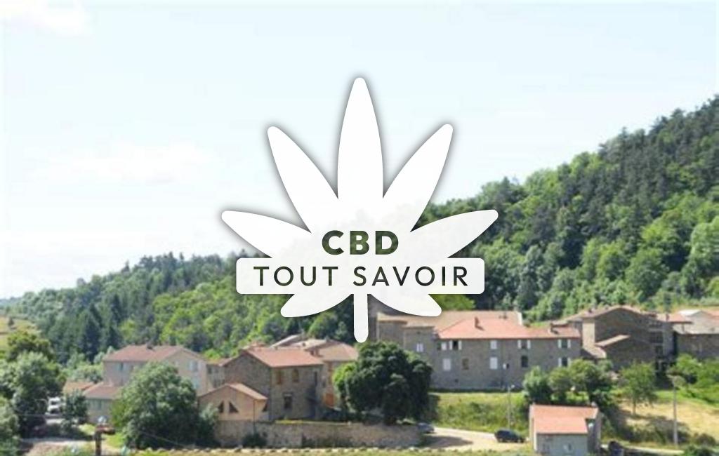 Village à Pailhares avec feuille Cannabis CBD