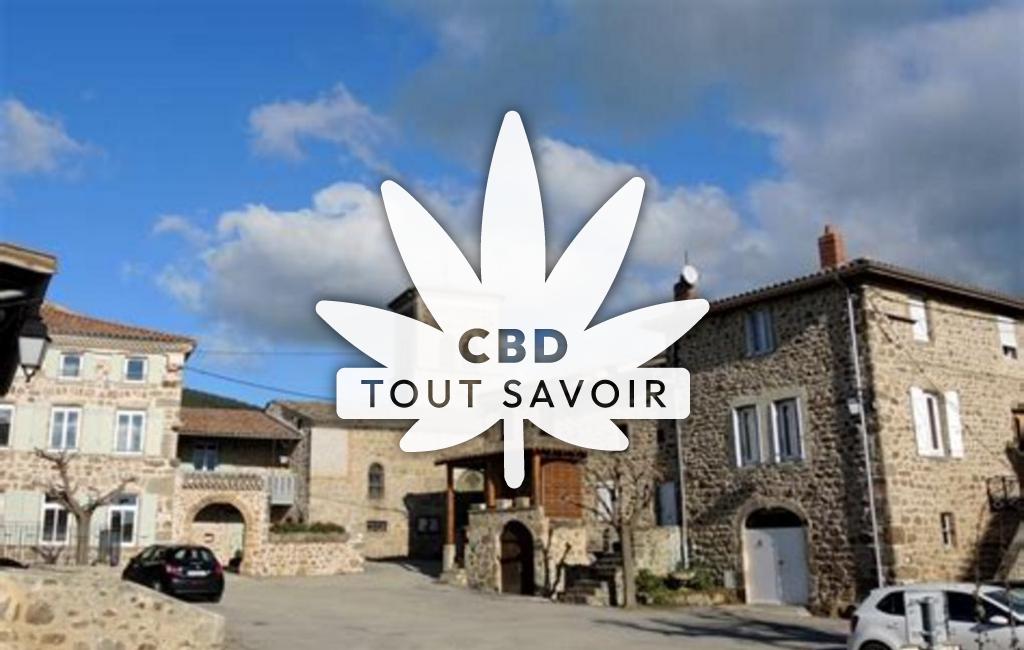 Village à Saint-Clair avec feuille Cannabis CBD