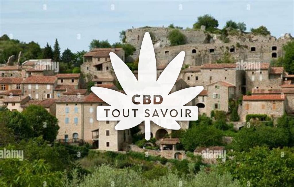 Village à Banne avec feuille Cannabis CBD