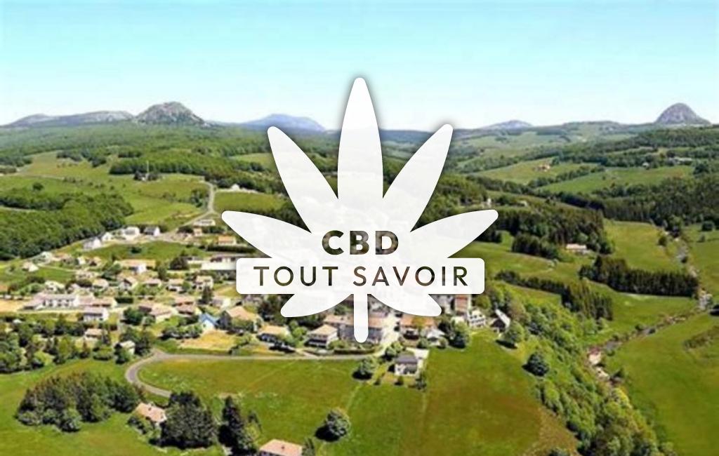 Village à Sainte-Eulalie avec feuille Cannabis CBD