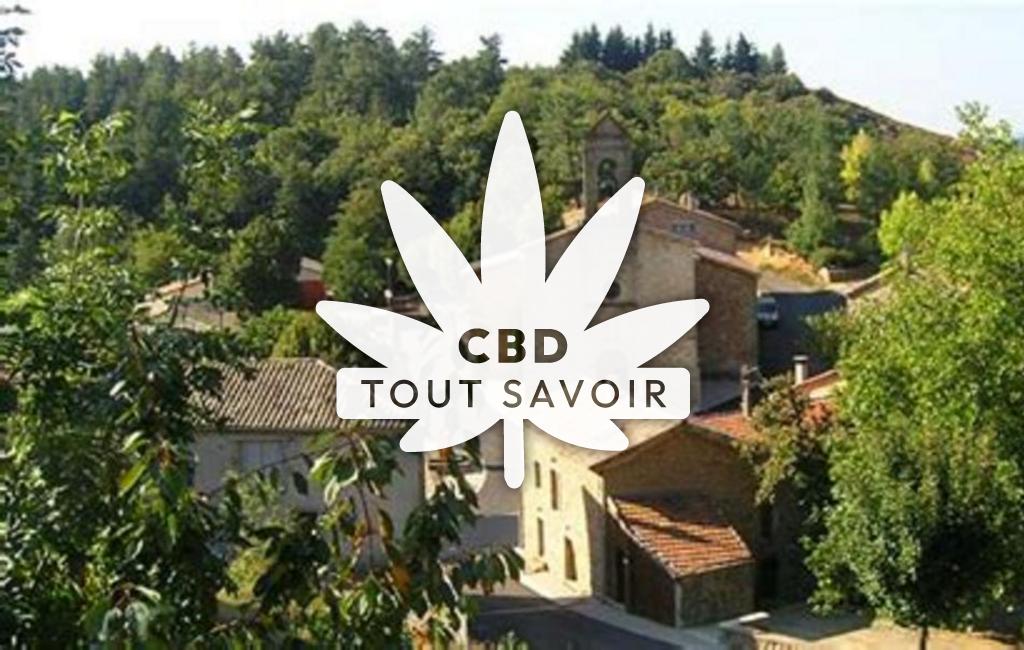 Village à Saint-Joseph-des-Bancs avec feuille Cannabis CBD