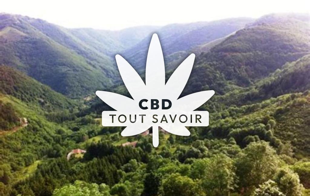 Village à Le-Roux avec feuille Cannabis CBD