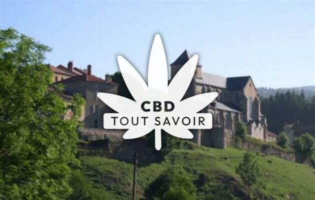 Village à Saint-Etienne-de-Lugdares avec feuille Cannabis CBD