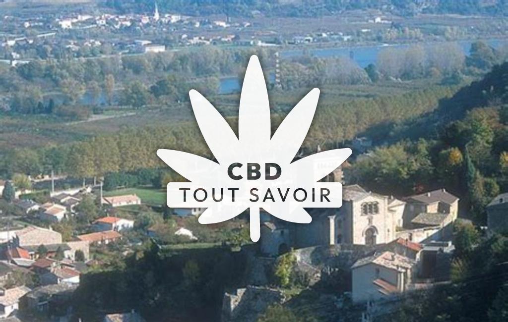 Village à Vion avec feuille Cannabis CBD