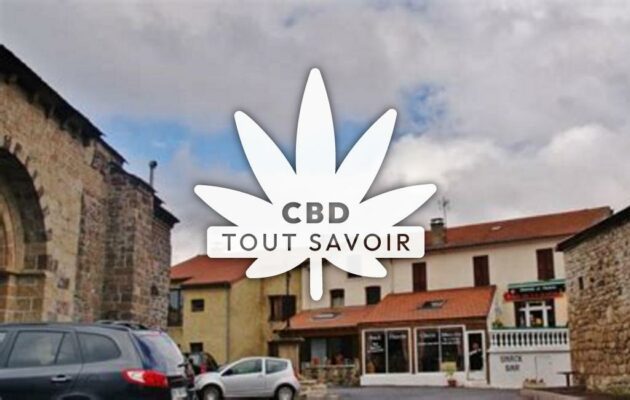 Village à Lesperon avec feuille Cannabis CBD