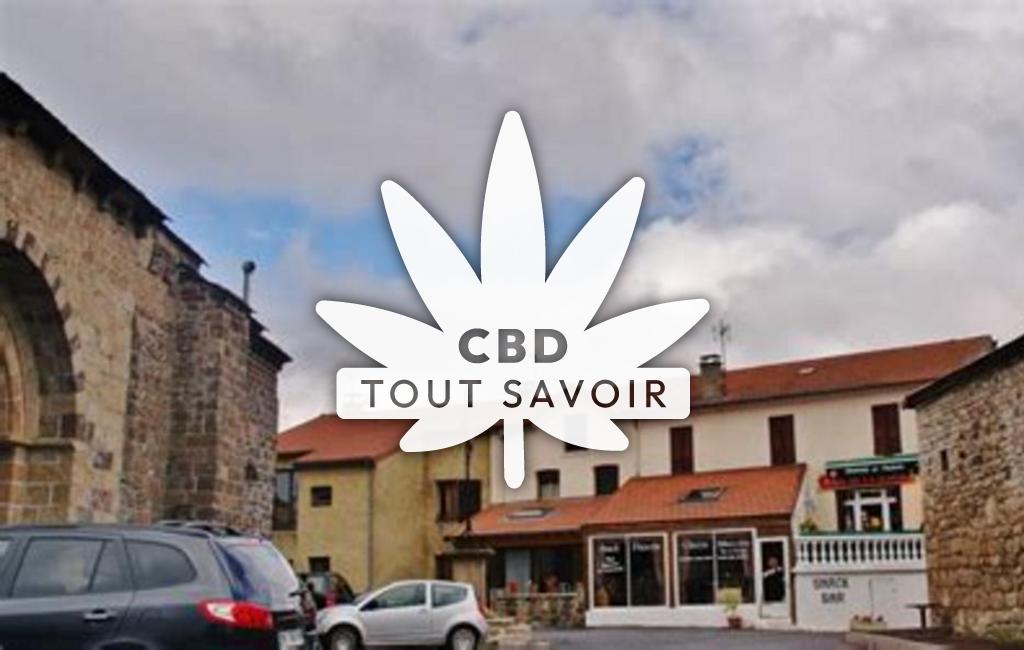 Village à Lesperon avec feuille Cannabis CBD