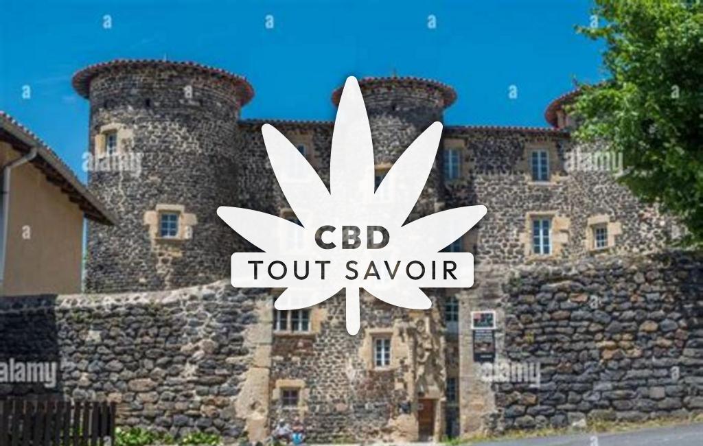 Village à Monestier avec feuille Cannabis CBD