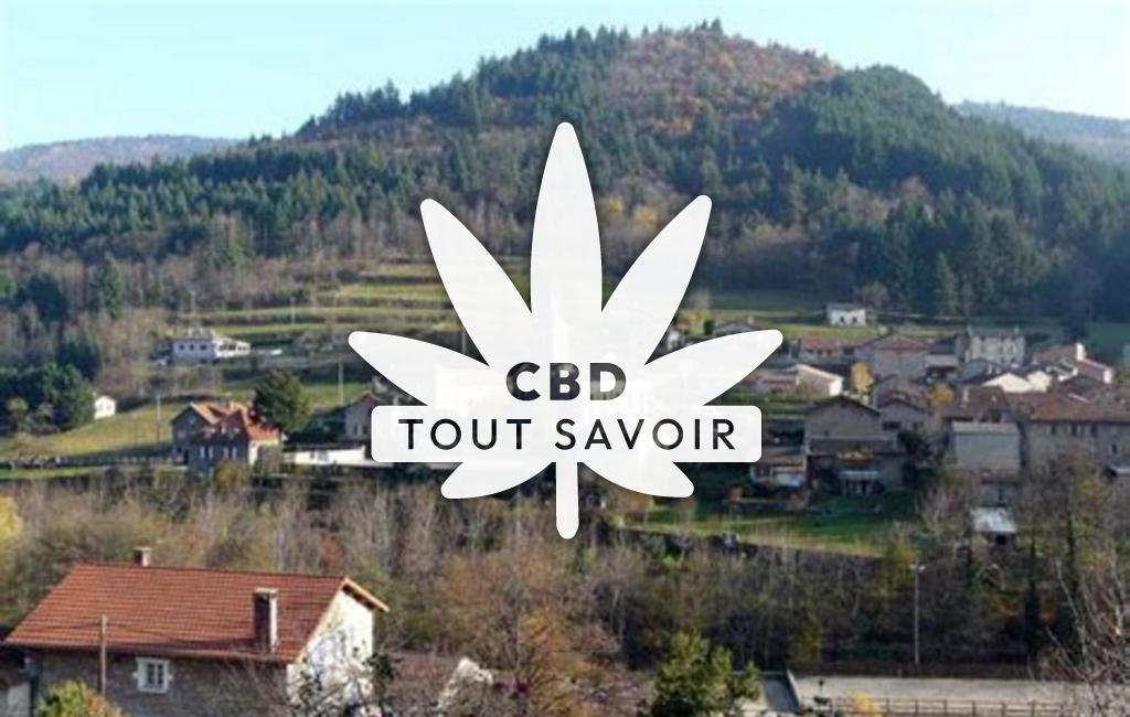 Village à Vocance avec feuille Cannabis CBD