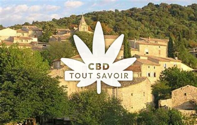 Village à Bidon avec feuille Cannabis CBD