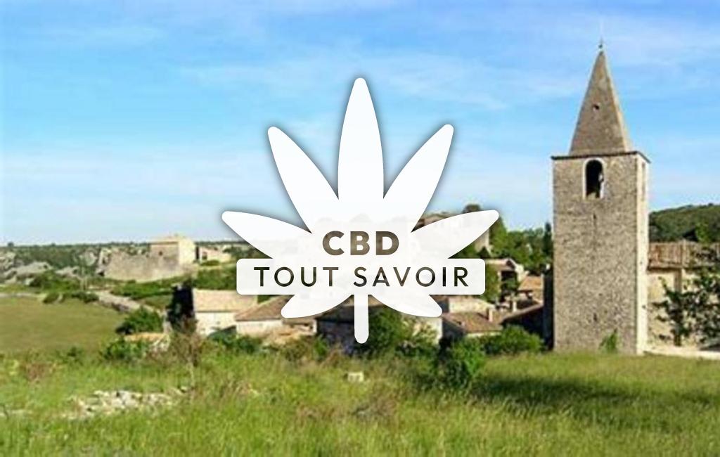 Village à Gras avec feuille Cannabis CBD