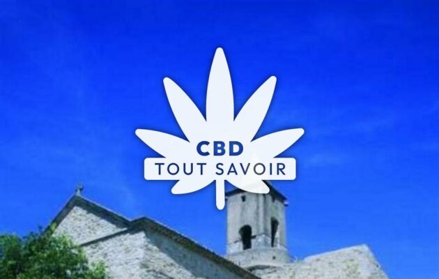 Village à Saint-Just-D'Ardeche avec feuille Cannabis CBD