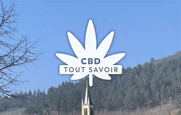 Village à Saint-Alban-D'Ay avec feuille Cannabis CBD