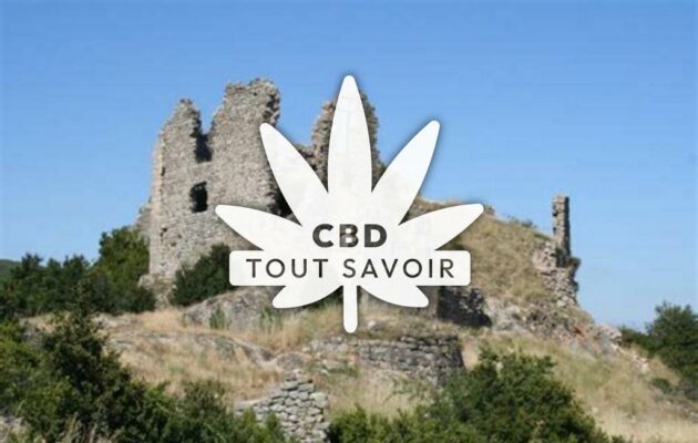 Village à Gilhac-Et-Bruzac avec feuille Cannabis CBD