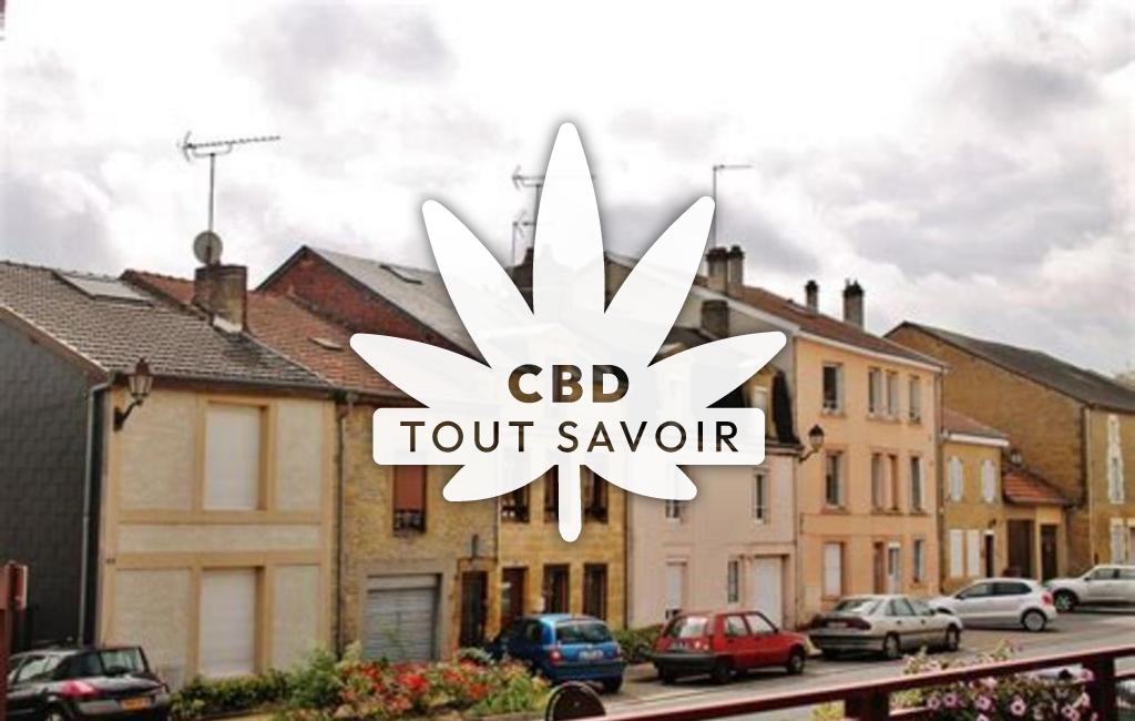 Village à La-Francheville avec feuille Cannabis CBD