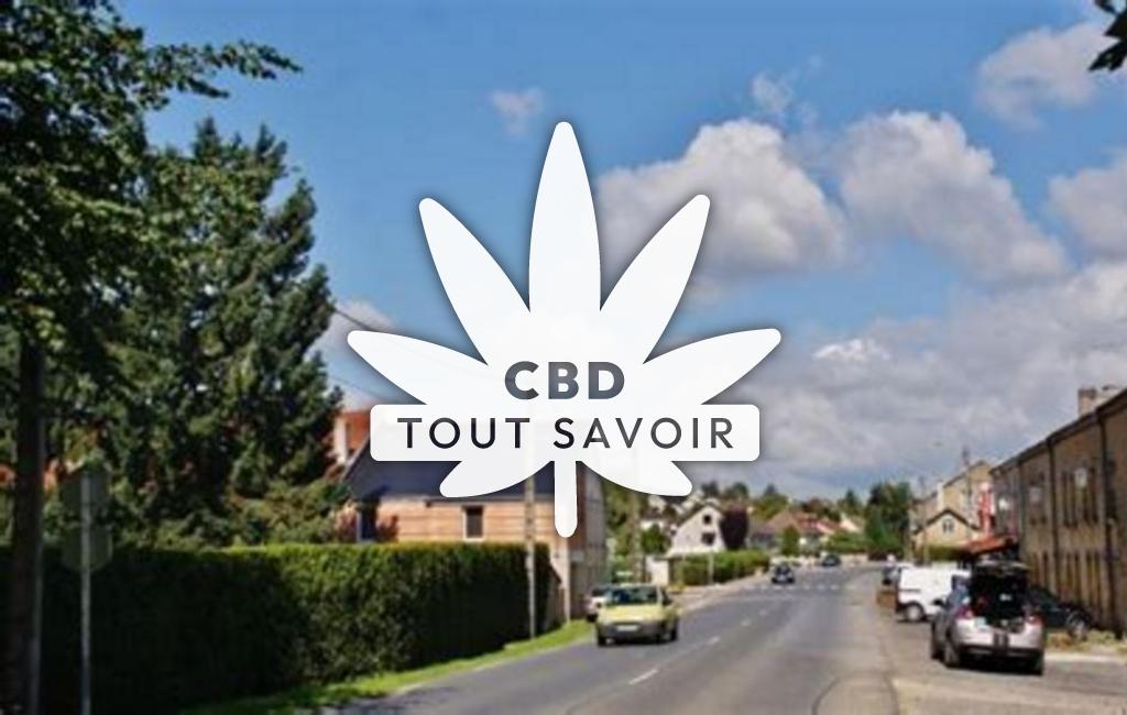 Village à Les-Ayvelles avec feuille Cannabis CBD