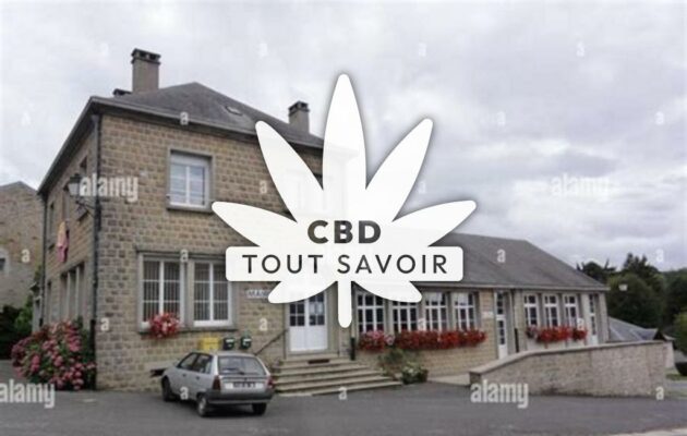 Village à Arreux avec feuille Cannabis CBD