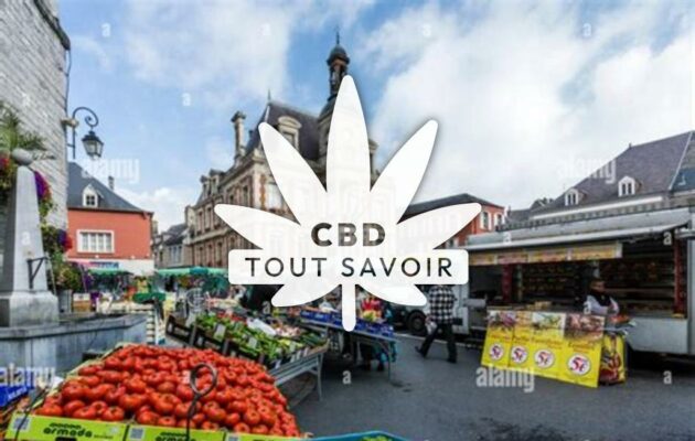 Village à Evigny avec feuille Cannabis CBD