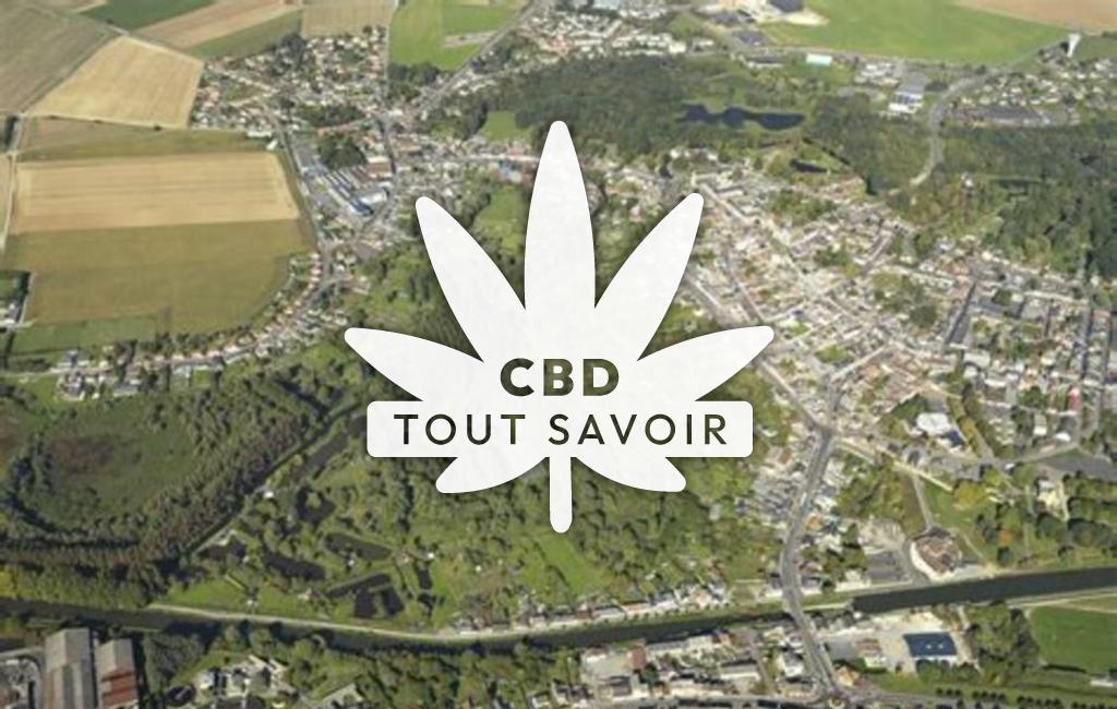 Village à Ham-les-Moines avec feuille Cannabis CBD