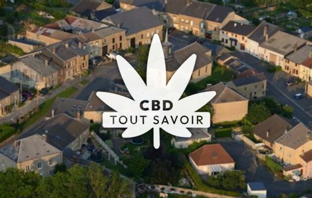 Village à Houldizy avec feuille Cannabis CBD