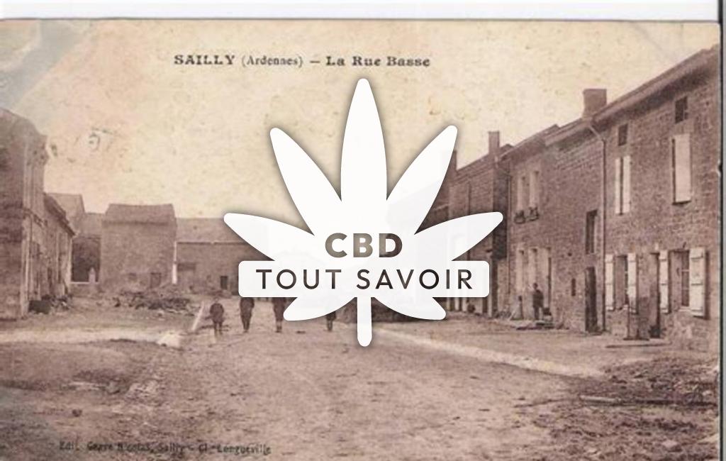 Village à Sailly avec feuille Cannabis CBD